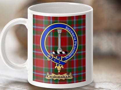 Physical Item Craigdaillie Clan Scottish Tartan Crest Mug