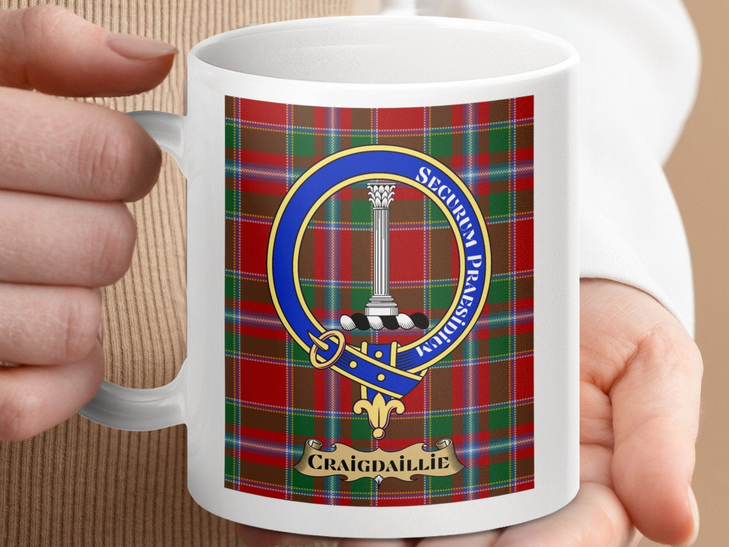 Physical Item Craigdaillie Clan Scottish Tartan Crest Mug