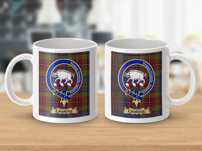 Physical Item Craigge Clan Scottish Tartan Crest Mug