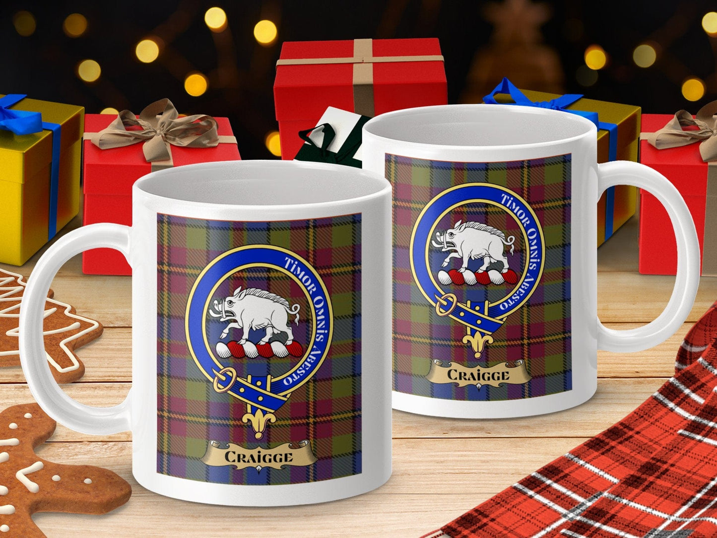 Physical Item Craigge Clan Scottish Tartan Crest Mug