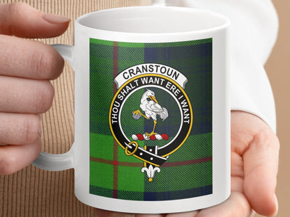 Physical Item Cranstoun Clan Scottish Tartan Crest Mug