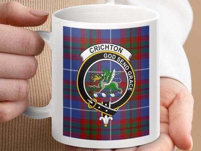 Physical Item Crichton Clan Scottish Tartan Crest Mug