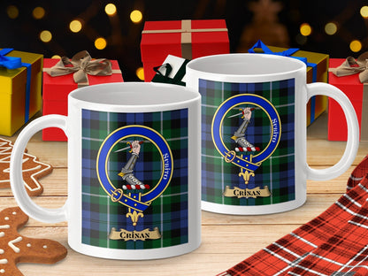 Physical Item Crinan Scottish Tartan Crest Hand Holding Sword Mug