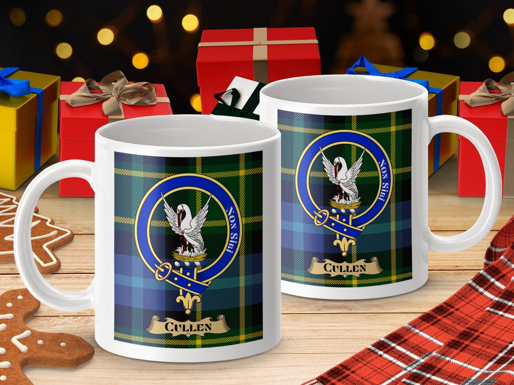 Physical Item Cullen Clan Scottish Tartan Crest Mug