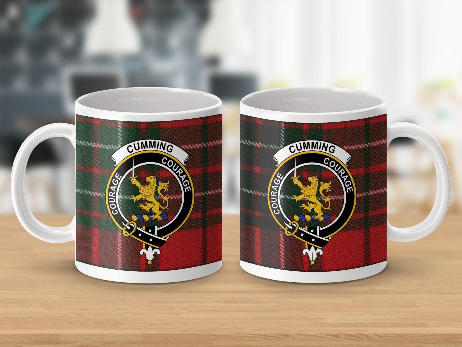 Physical Item Cumming Clan Courage Scottish Tartan Mug