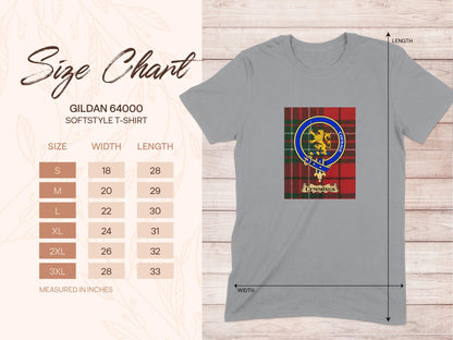 Physical Item Cummings Clan Scottish Tartan Crest Courage T-Shirt