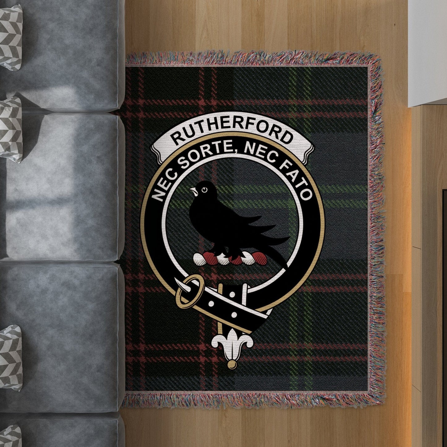 Physical Item Custom Scottish Clan Crest Tartan Blanket - Two Fabric Options - Choose Any Clan