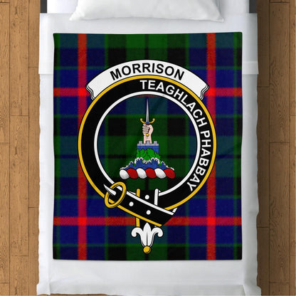 Physical Item Custom Scottish Clan Crest Tartan Blanket - Two Fabric Options - Choose Any Clan