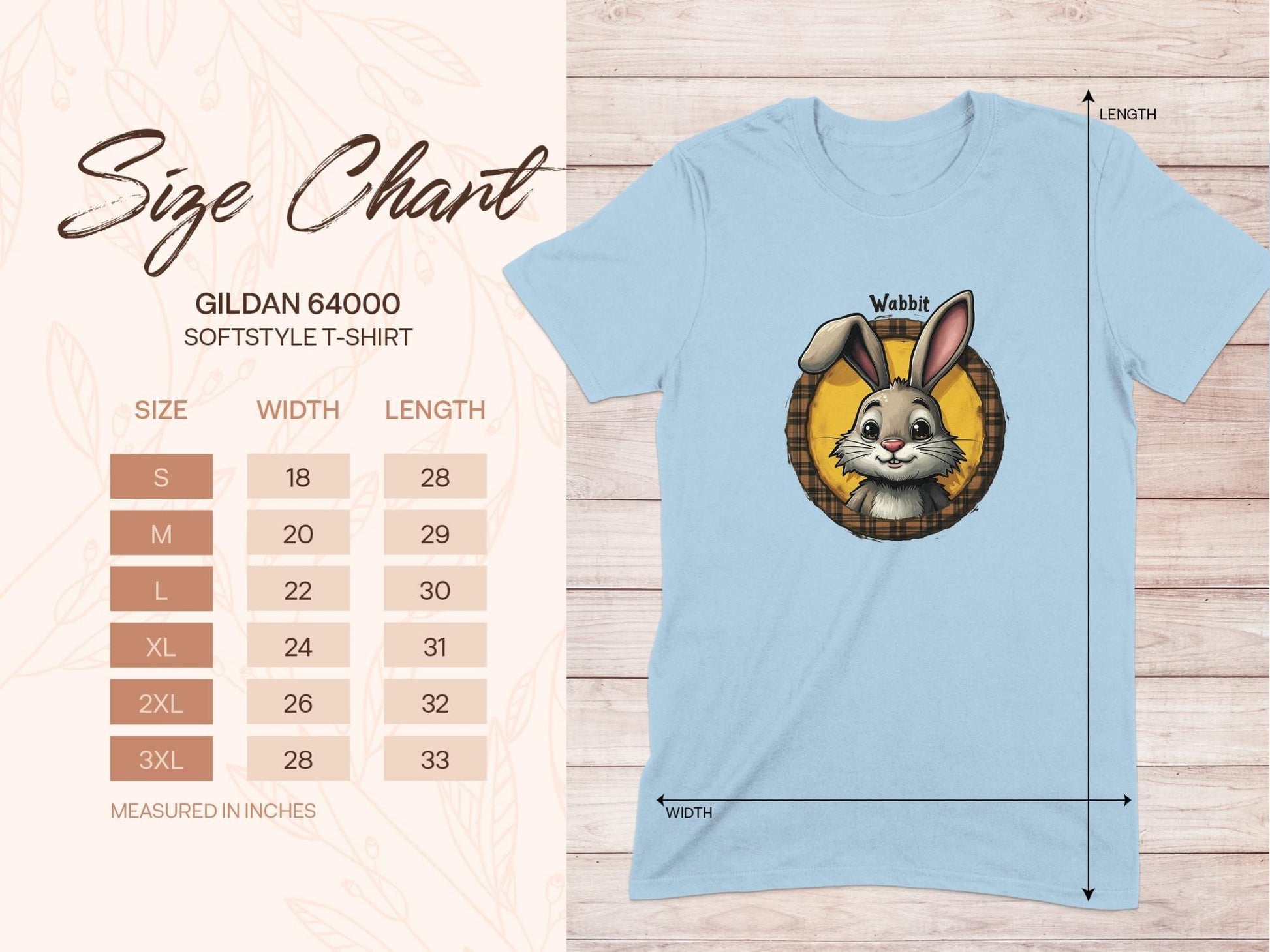 Physical Item Cute Bunny with Scottish Saying Wabbit T-Shirts