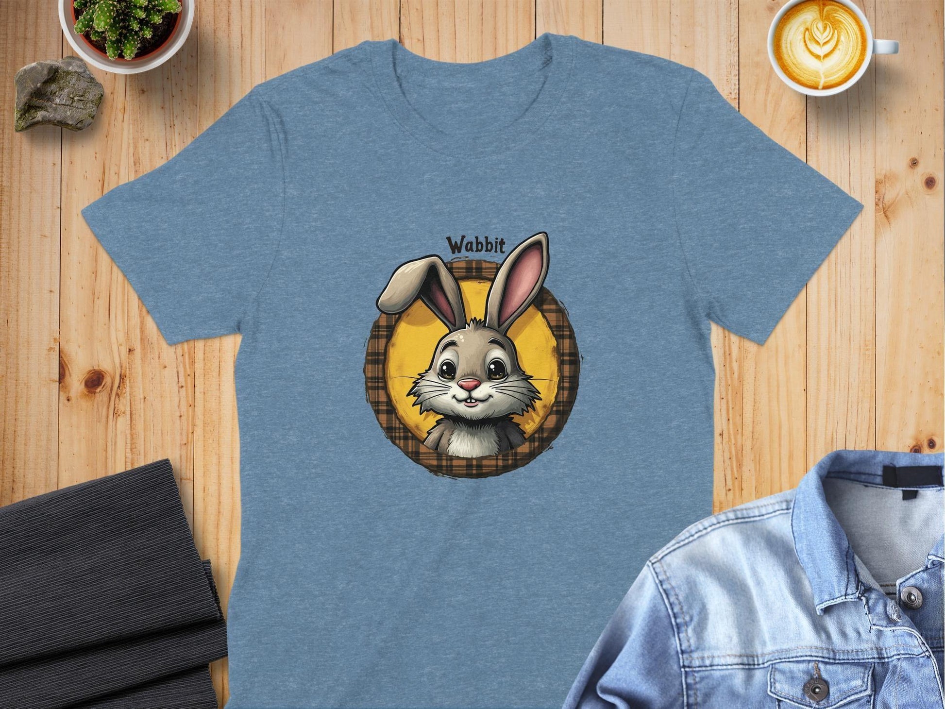 Physical Item Cute Bunny with Scottish Saying Wabbit T-Shirts