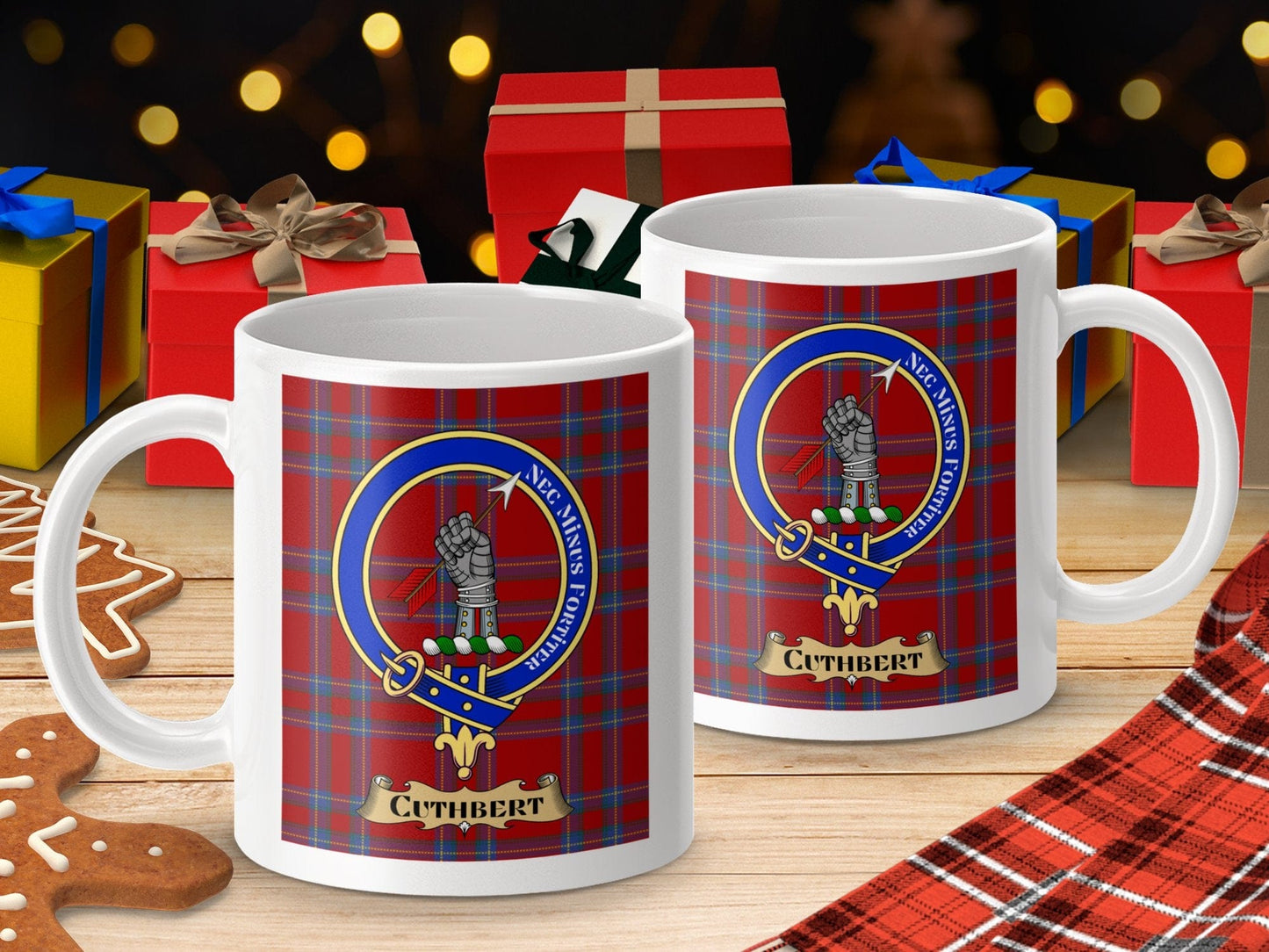 Physical Item Cuthbert Clan Scottish Tartan Crest Mug