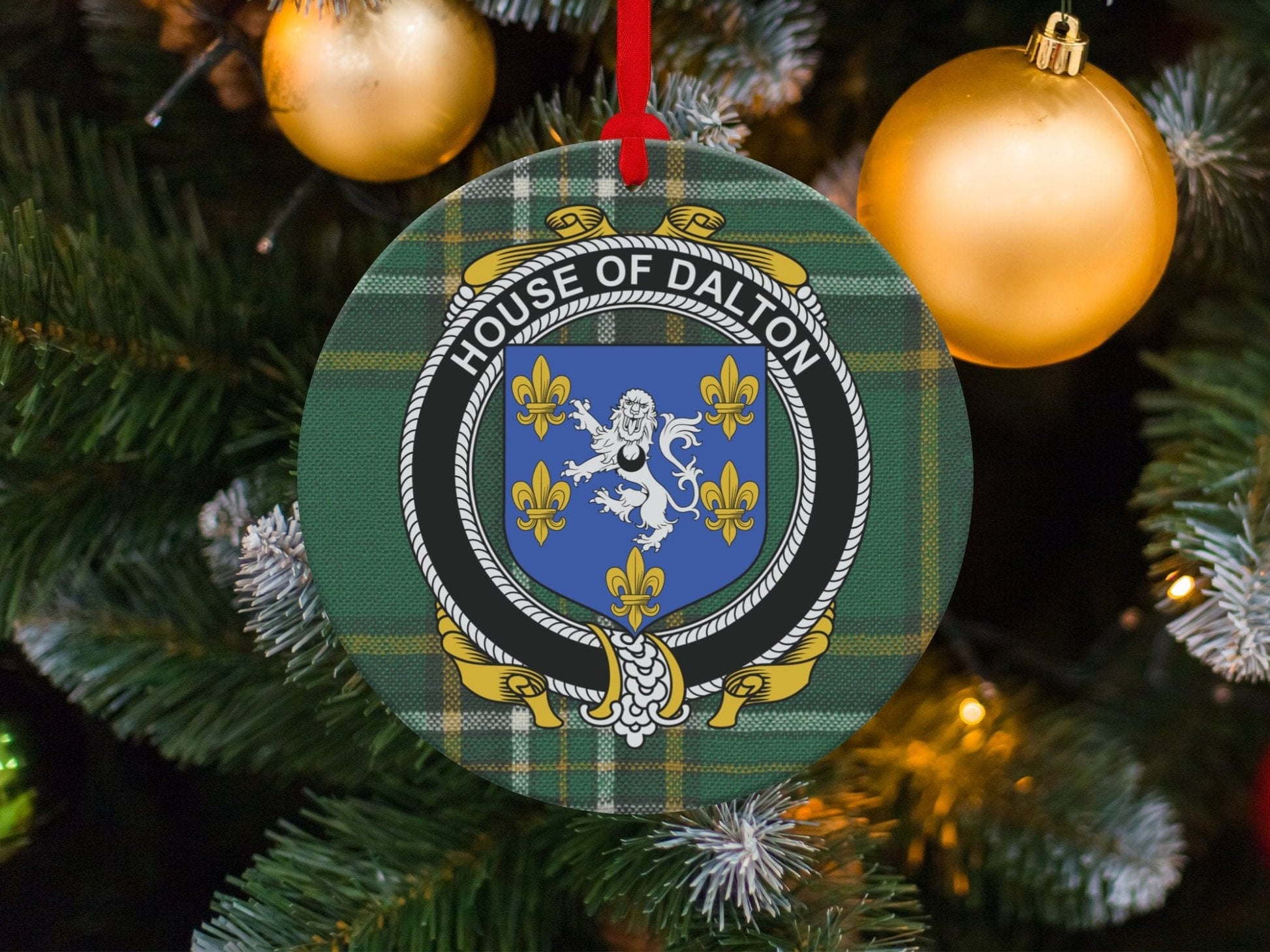 Physical Item Dalton Crest Irish tartan Christmas Ornament Decoration