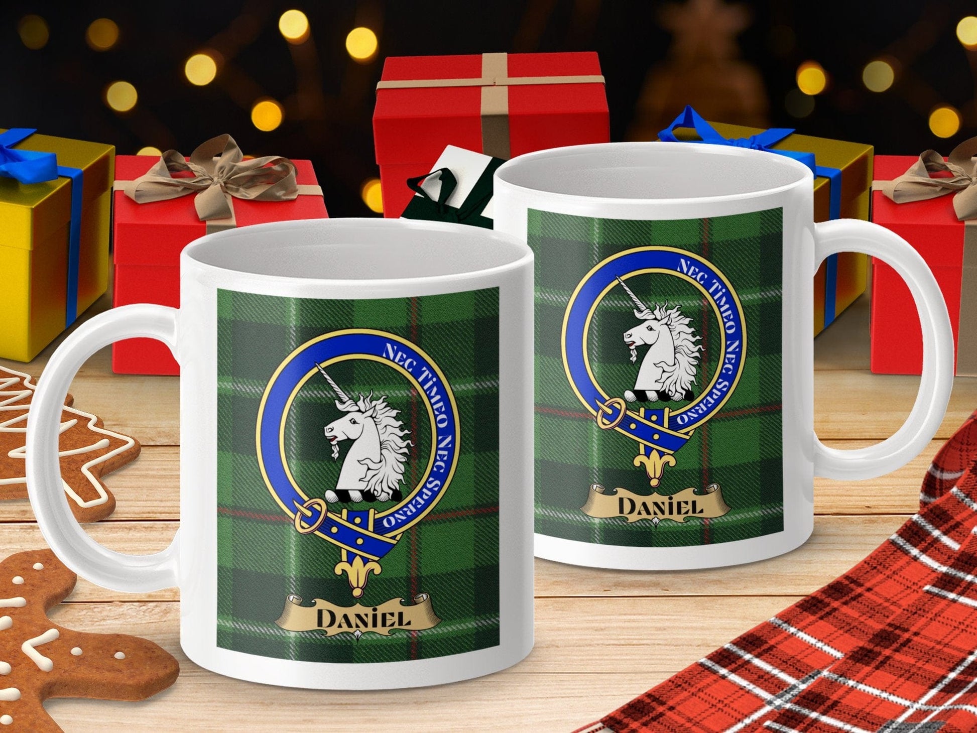 Physical Item Daniel Clan Scottish Tartan Crest Mug