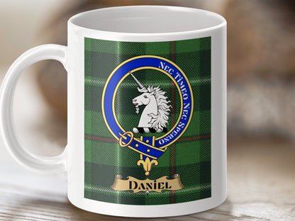 Physical Item Daniel Clan Scottish Tartan Crest Mug