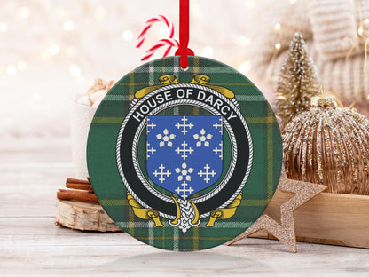 Physical Item Darcy Crest Irish tartan Christmas Ornament Decoration Ornaments