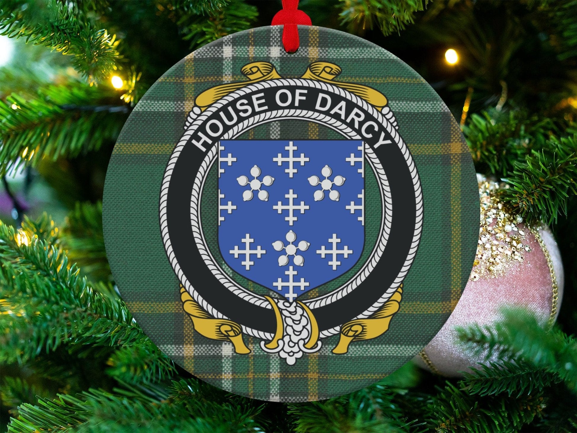 Physical Item Darcy Crest Irish tartan Christmas Ornament Decoration Ornaments