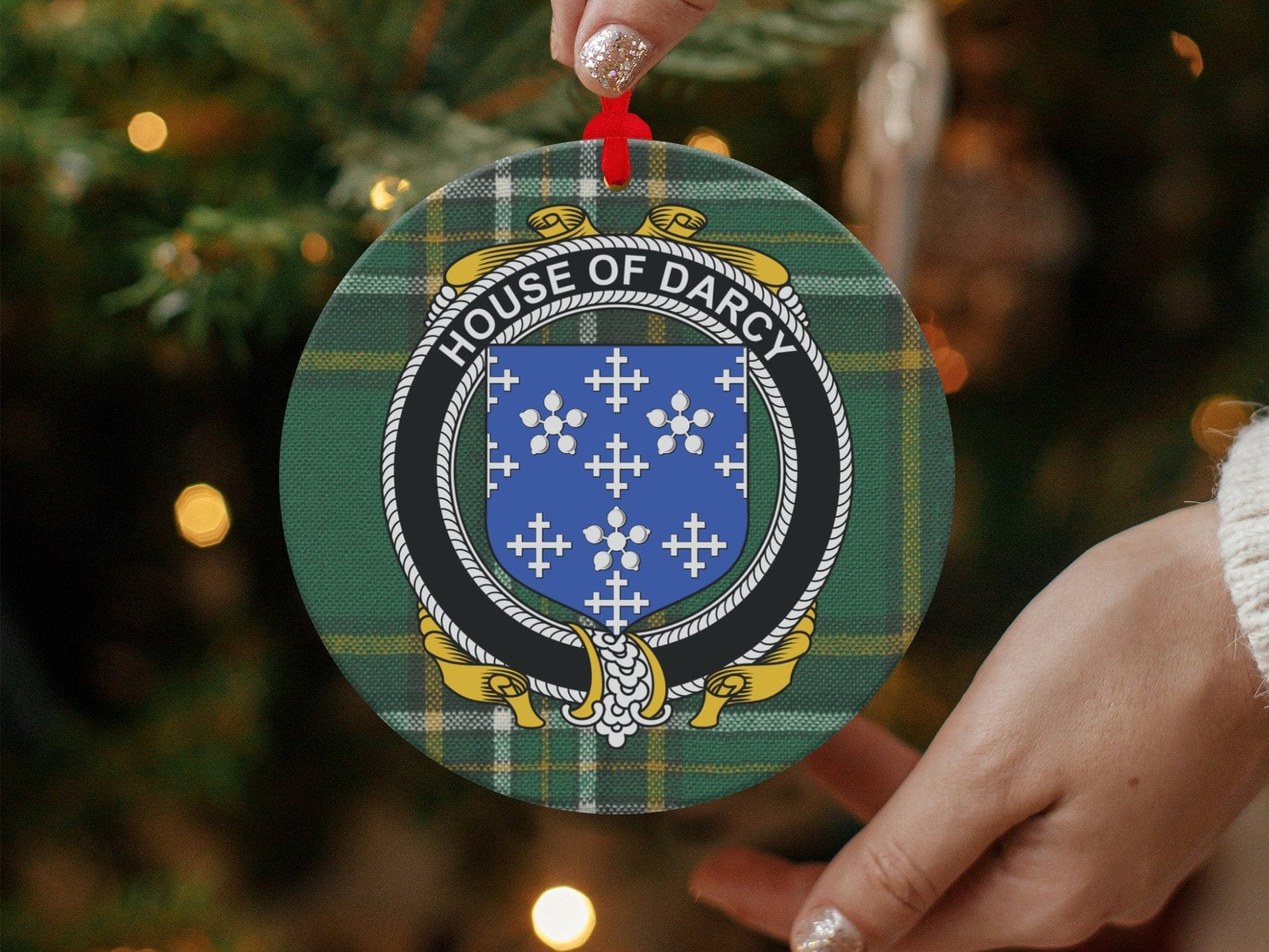 Physical Item Darcy Crest Irish tartan Christmas Ornament Decoration Ornaments