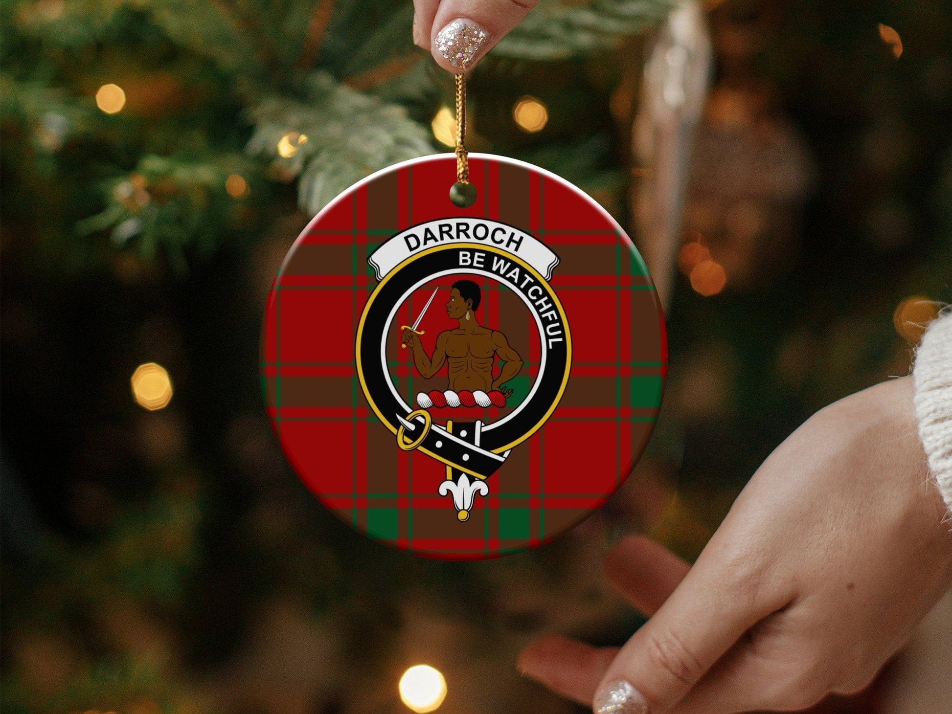 Physical Item Darroch Scottish Clan Crest Christmas Tree Ornaments