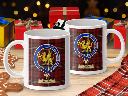 Physical Item Davis Clan Scottish Tartan Crest Mug