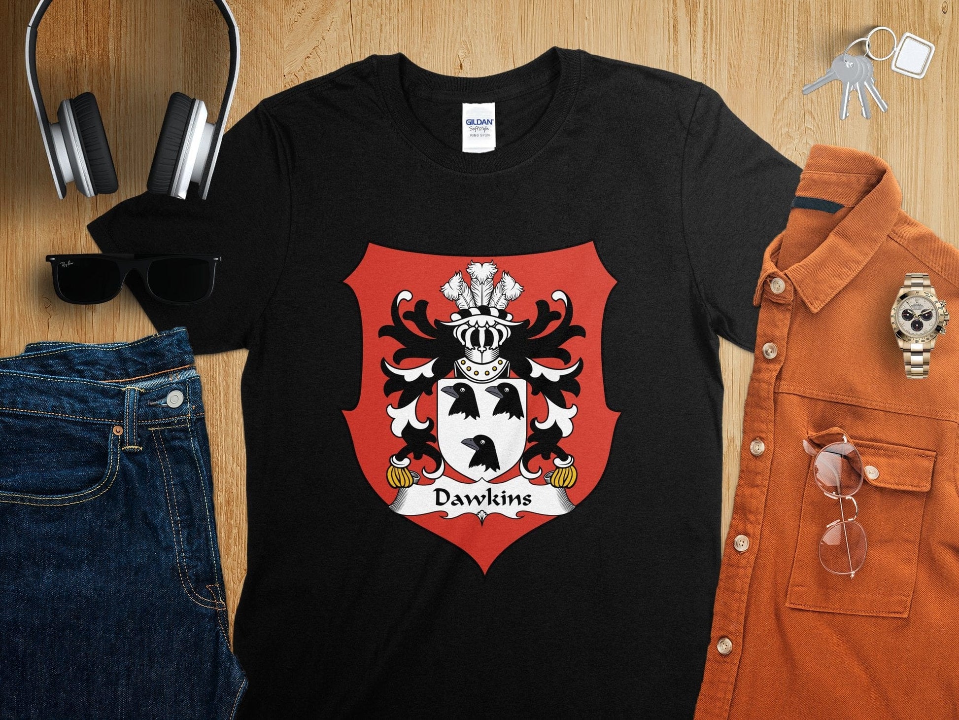 Physical Item Dawkins Family Crest T-Shirt