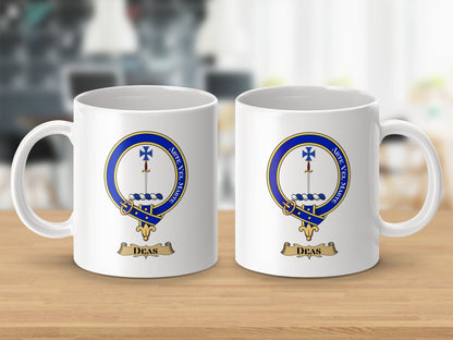 Physical Item Deas Clan Scottish Tartan Crest mug