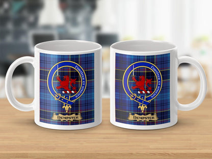 Physical Item Dempster Clan Scottish Tartan Crest Mug