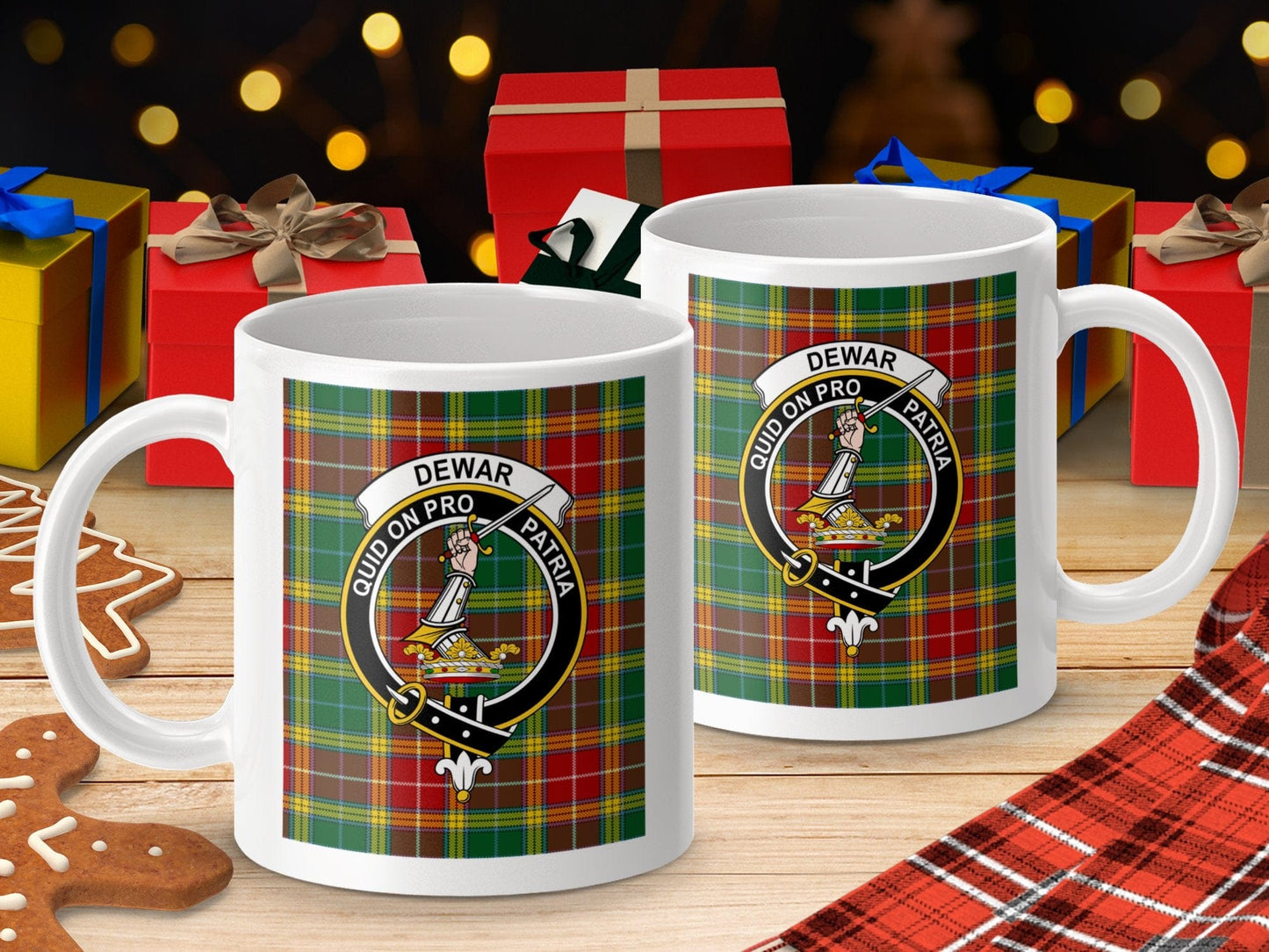 Physical Item Dewar Clan Scottish Tartan Crest Mug