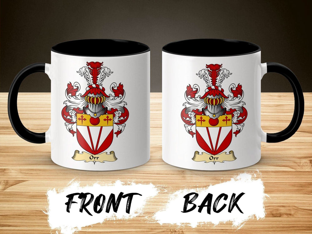 Distinguished Orr Coat of Arms Clan Surname Mug - Celtic Ancestry Gifts