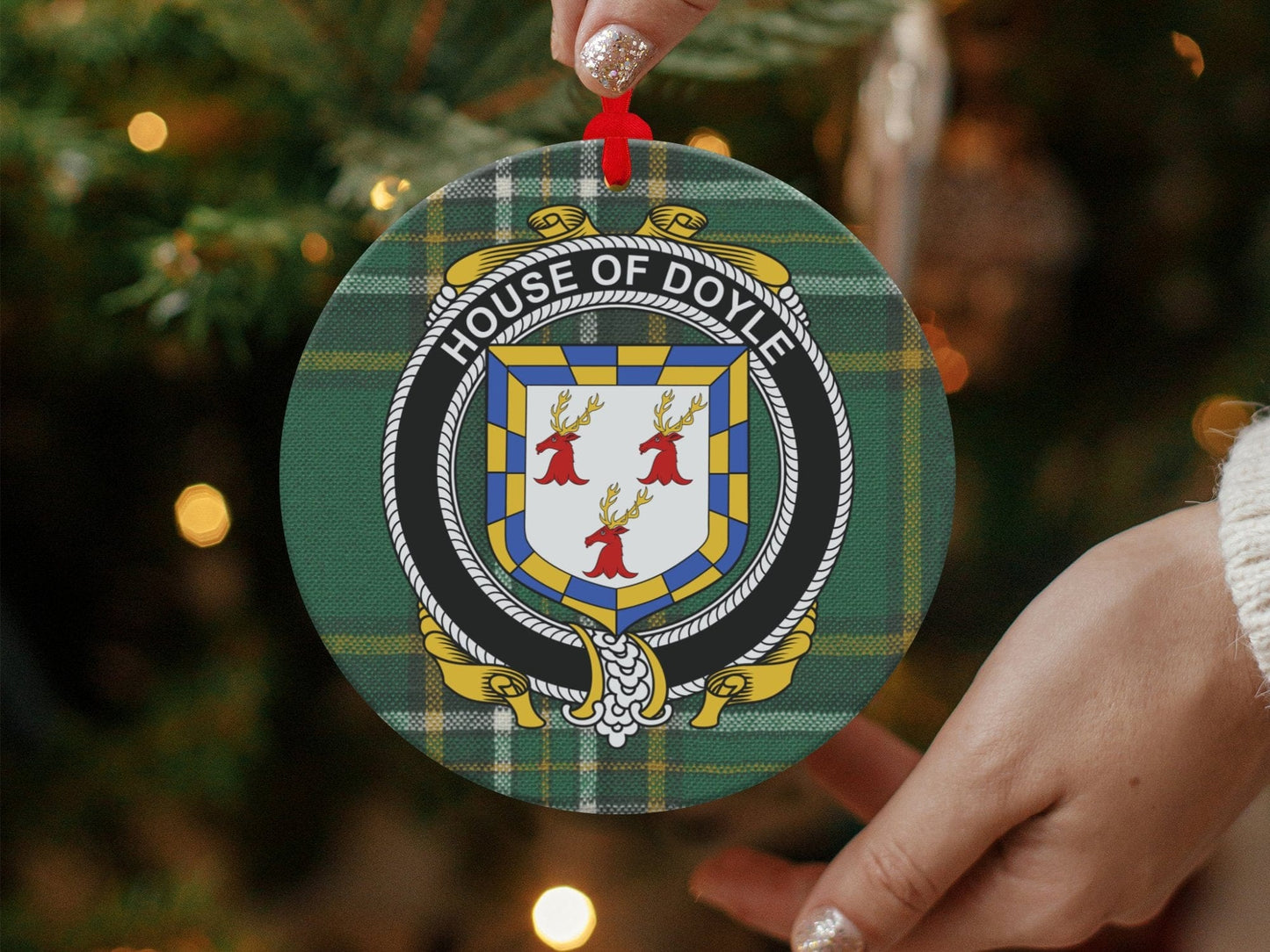 Physical Item Doyle Crest Irish tartan Christmas Ornament Decoration Ornaments