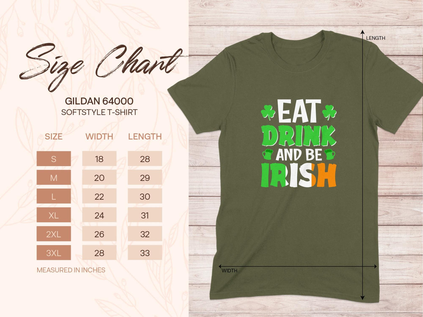 Physical Item Drink Irish Design for Unisex Irish T-shirt Sweatshirt