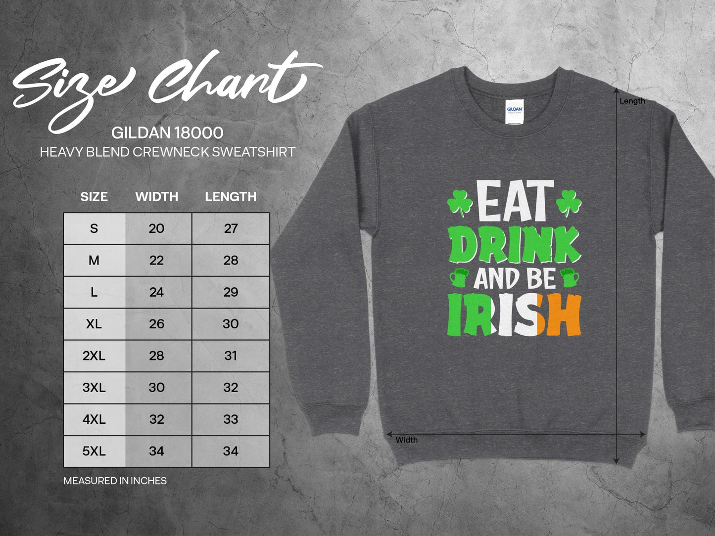 Physical Item Drink Irish Design for Unisex Irish T-shirt Sweatshirt