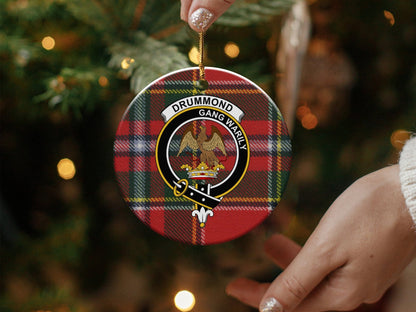 Physical Item Drummond Clan Crest Christmas Tartan Ornaments