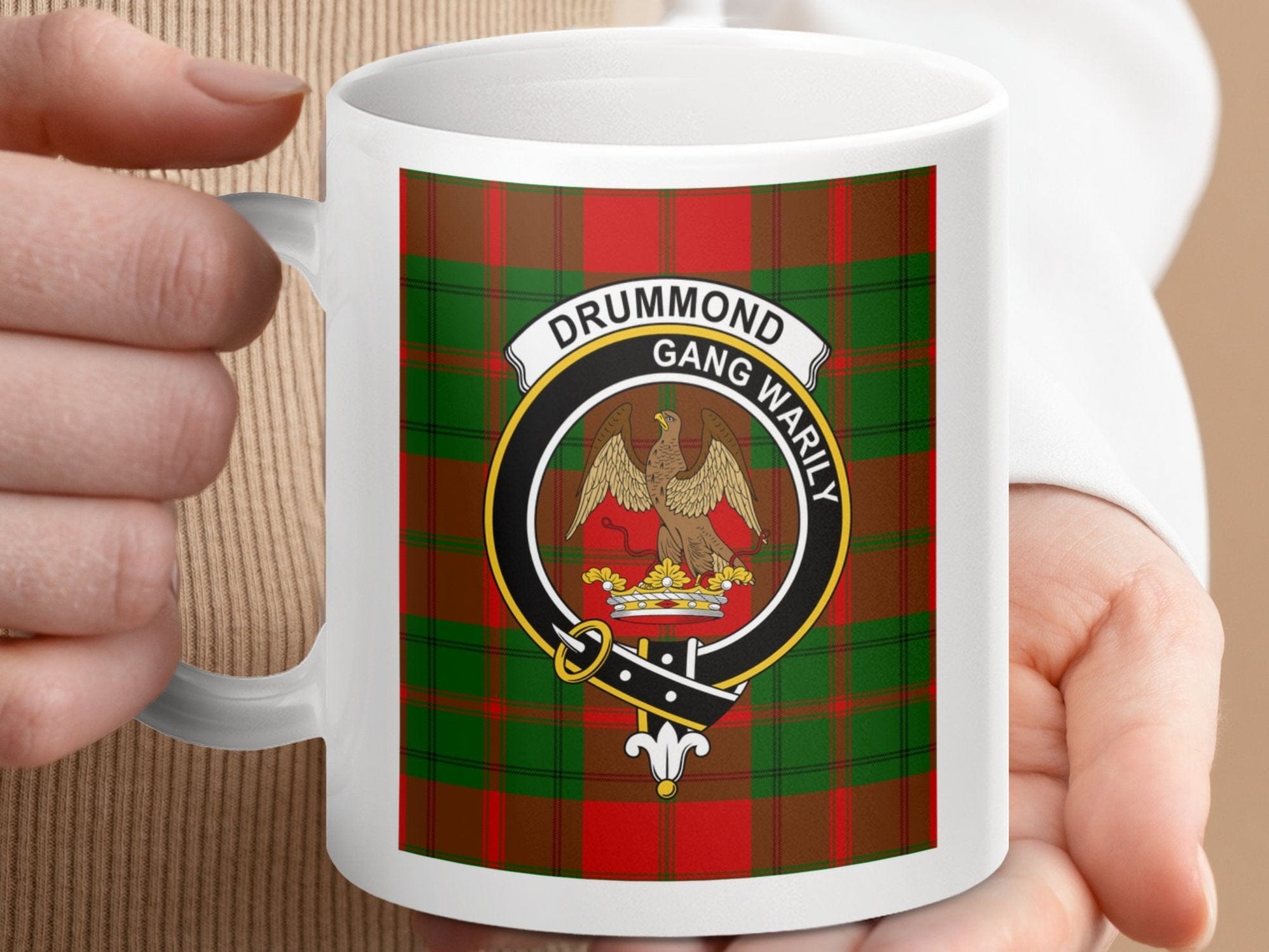 Physical Item Drummond Clan Scottish Tartan Crest mug