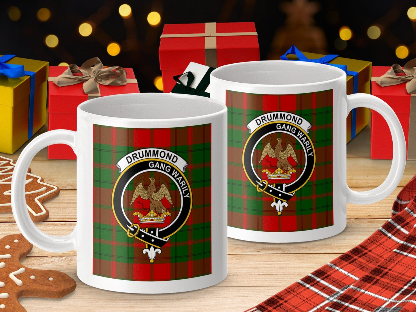 Physical Item Drummond Clan Scottish Tartan Crest mug