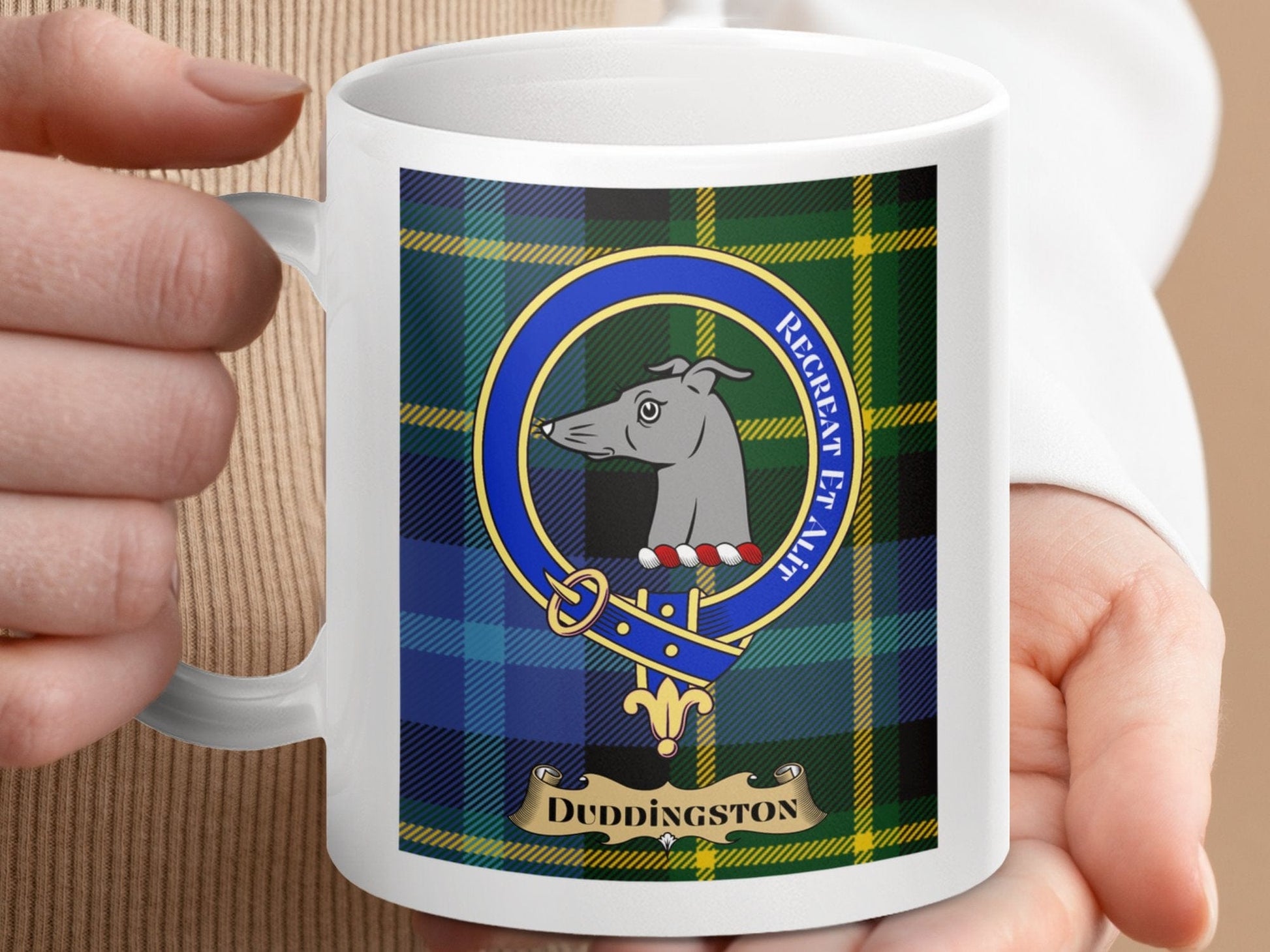 Physical Item Duddingston Scottish Clan Tartan Crest Mug