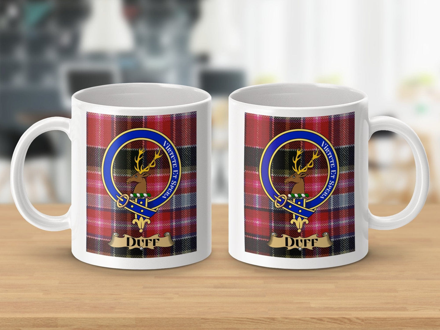 Physical Item Duff Clan Scottish Tartan Crest Mug