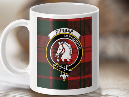 Physical Item Dunbar Clan Scottish Tartan Crest Mug