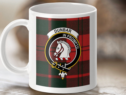 Physical Item Dunbar Clan Scottish Tartan Crest Mug