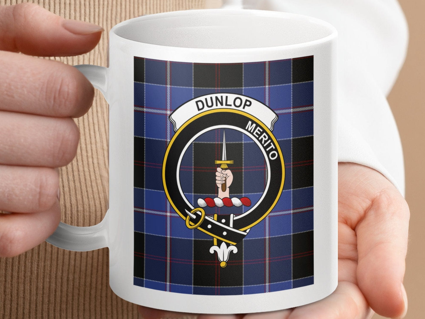 Physical Item Dunlop Clan Scottish Tartan Crest Mug