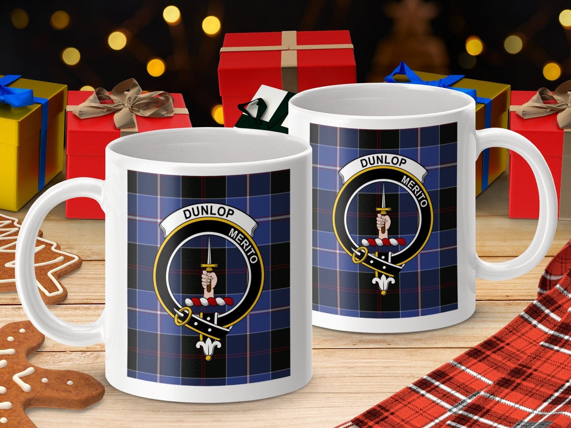 Physical Item Dunlop Clan Scottish Tartan Crest Mug