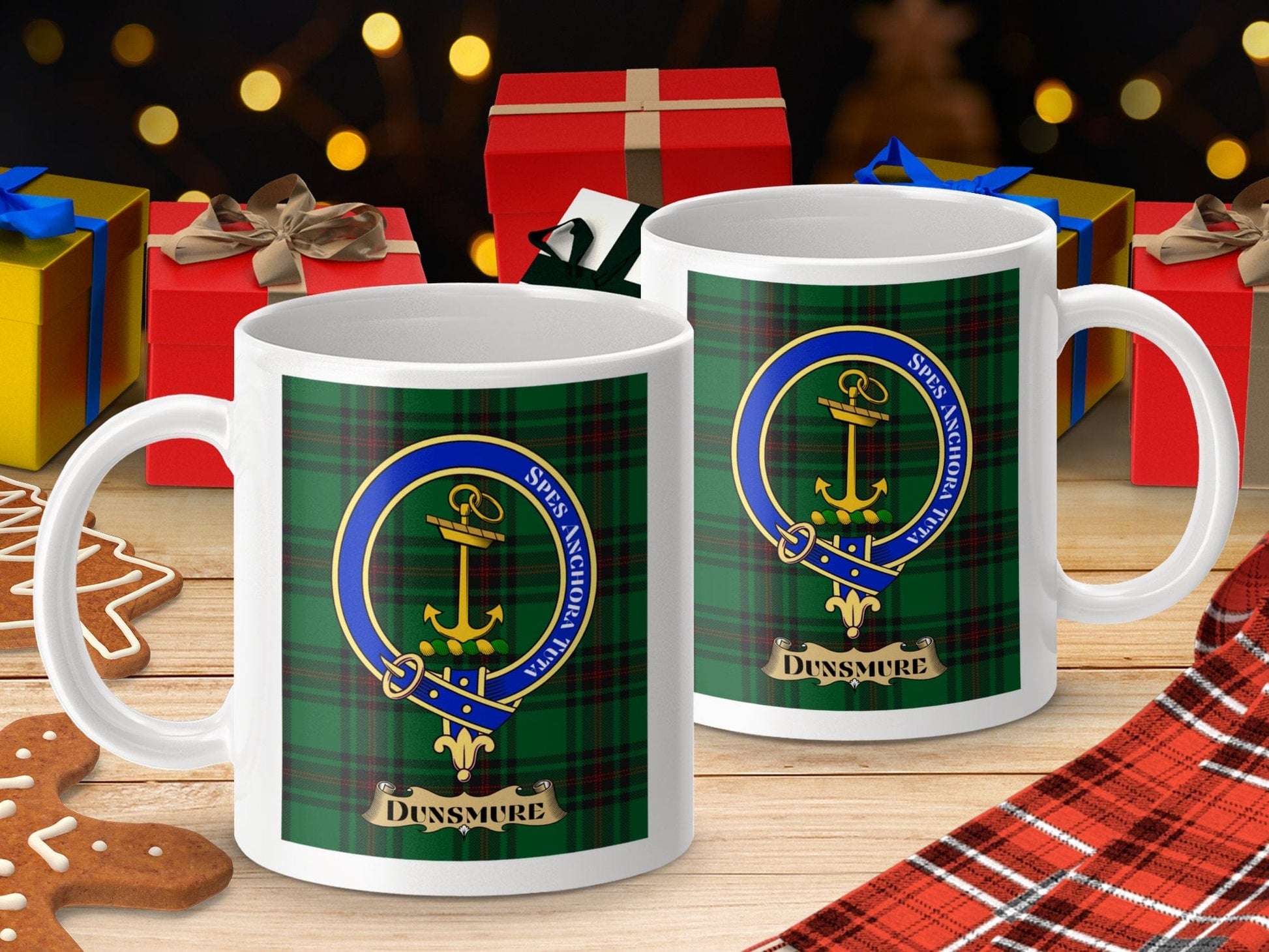 Physical Item Dunsmure Clan Scottish Tartan Crest Mug