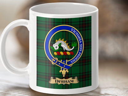 Physical Item Durham Clan Scottish Tartan Crest Mug