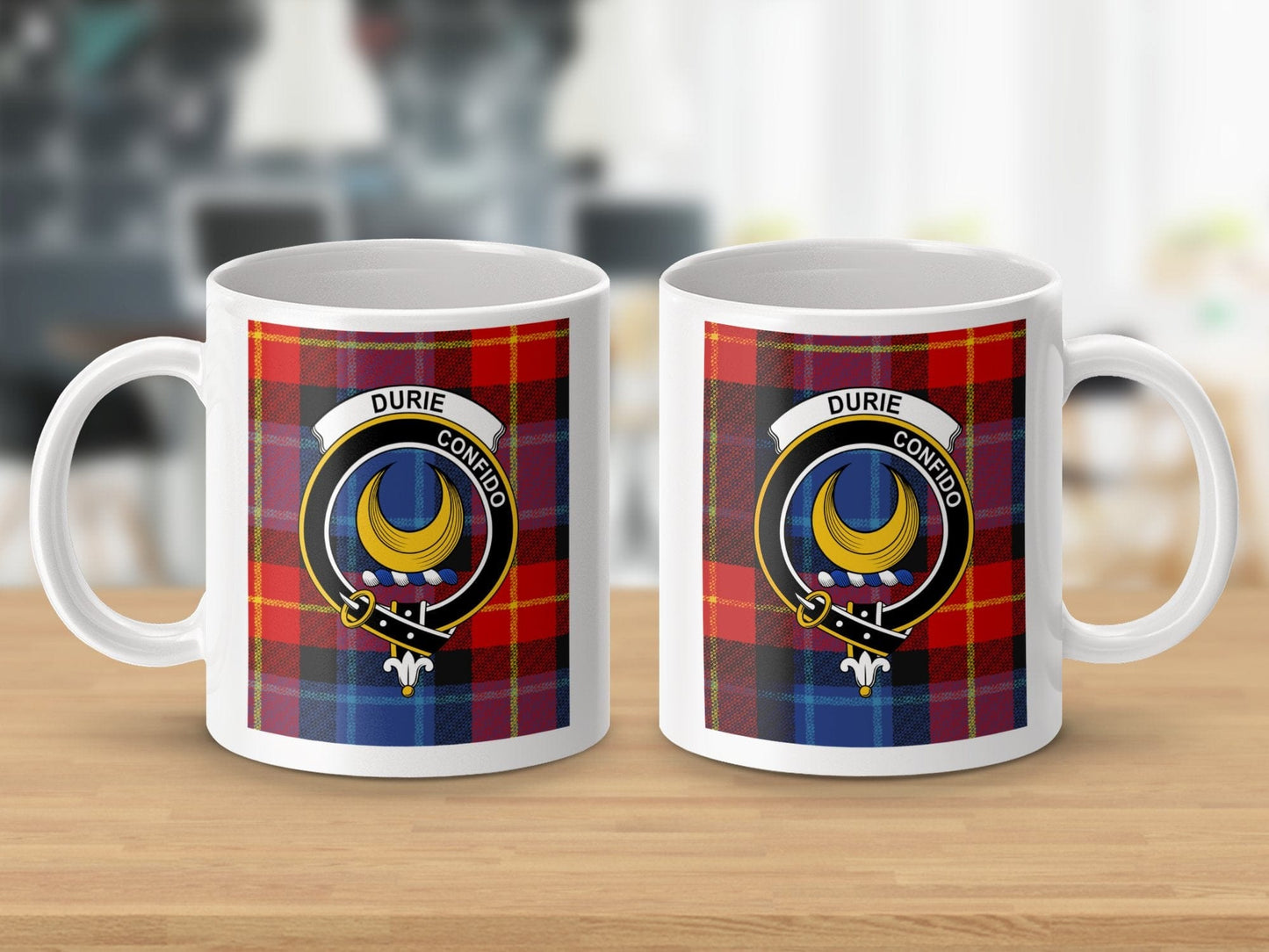 Physical Item Durie Clan Scottish Tartan Crest Mug