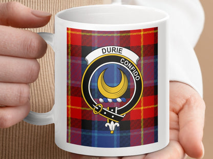 Physical Item Durie Clan Scottish Tartan Crest Mug