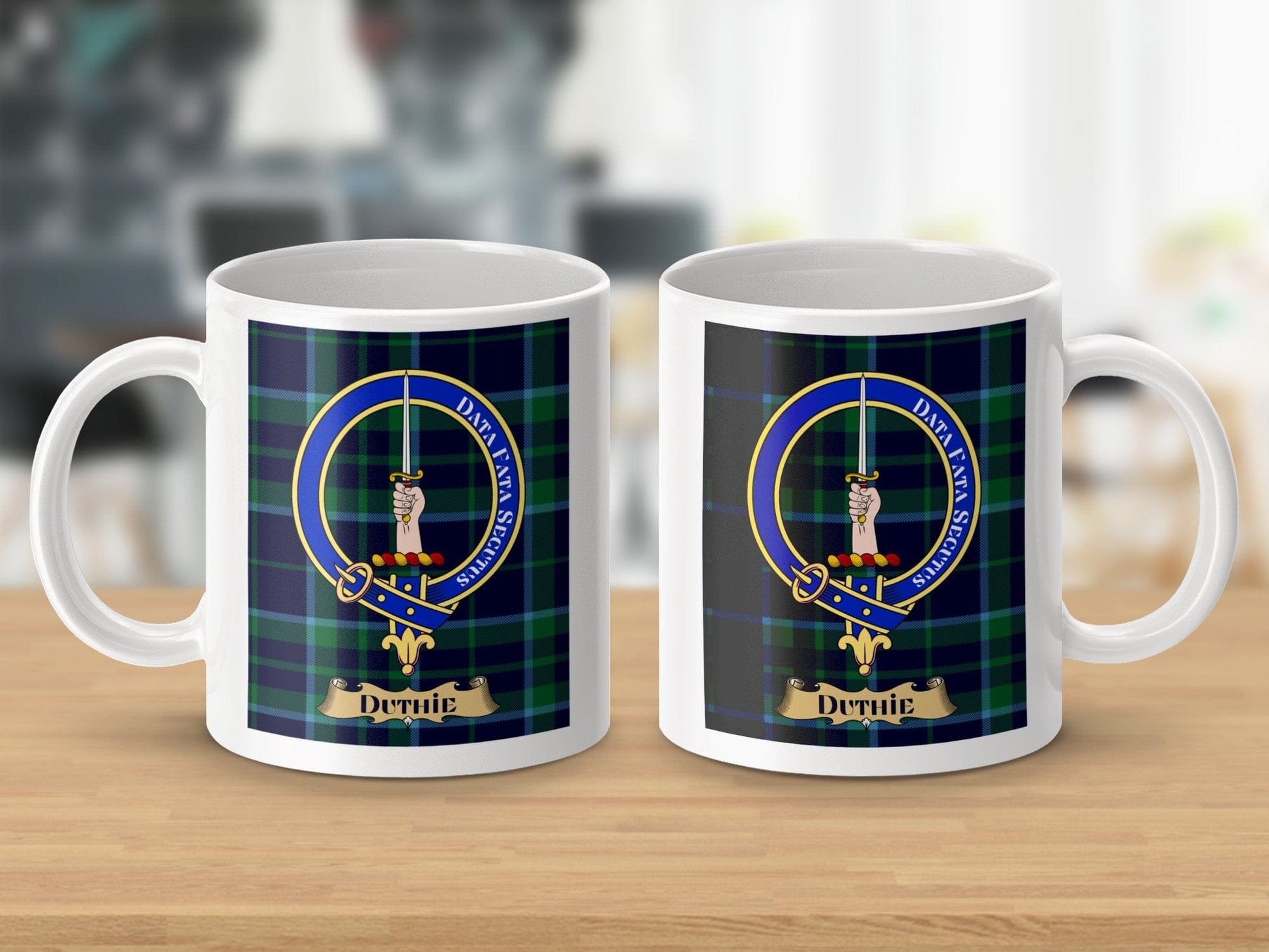 Physical Item Duthie Clan Scottish Tartan Crest Mug