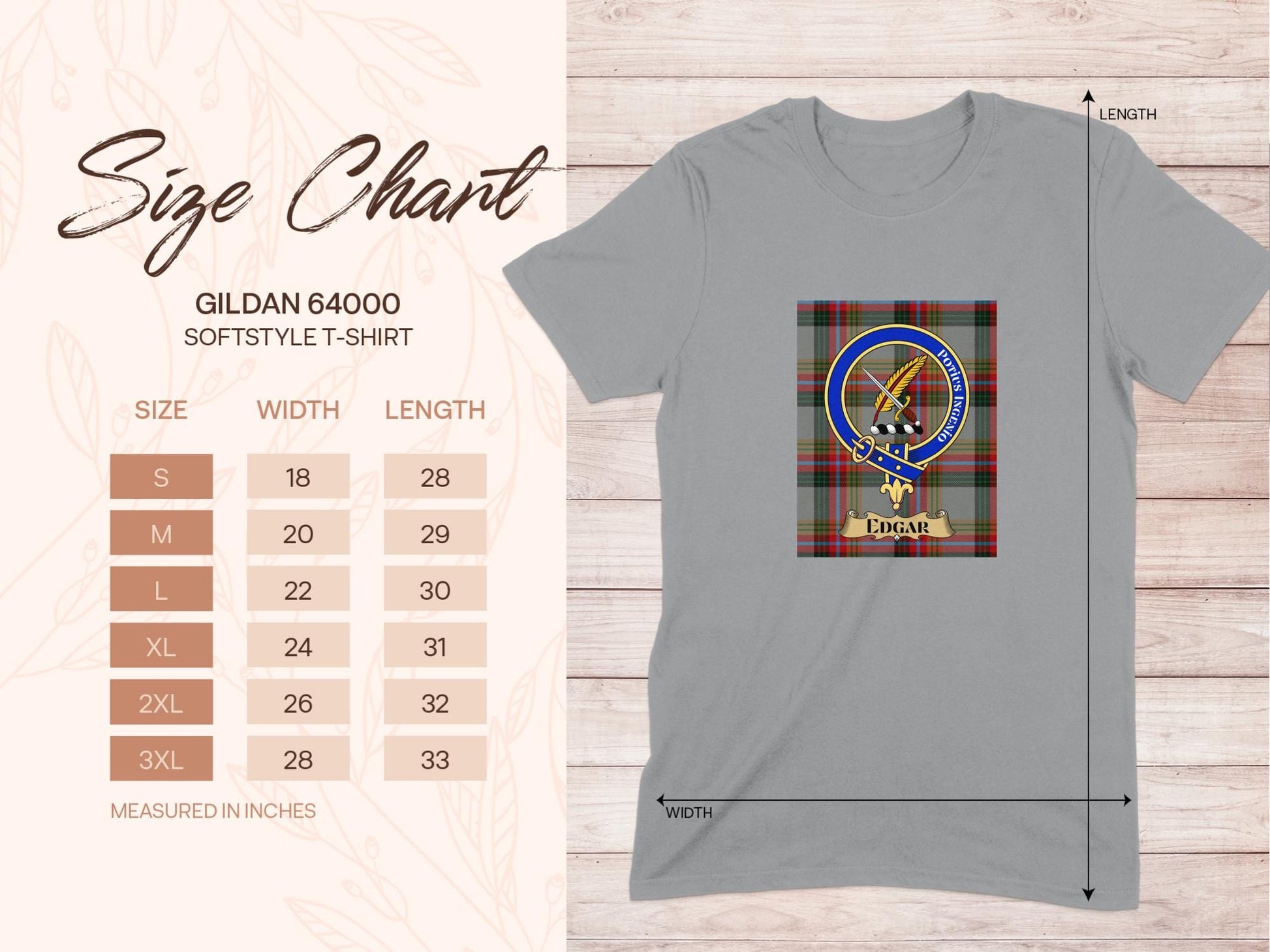 Physical Item Edgar Clan Scottish Tartan Crest Unisex T-Shirt