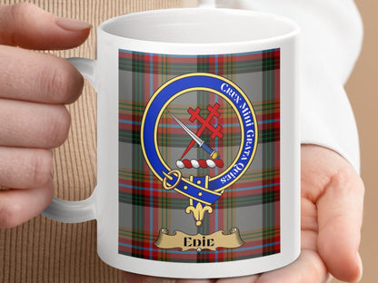 Physical Item Edie Clan Scottish Tartan Crest Mug