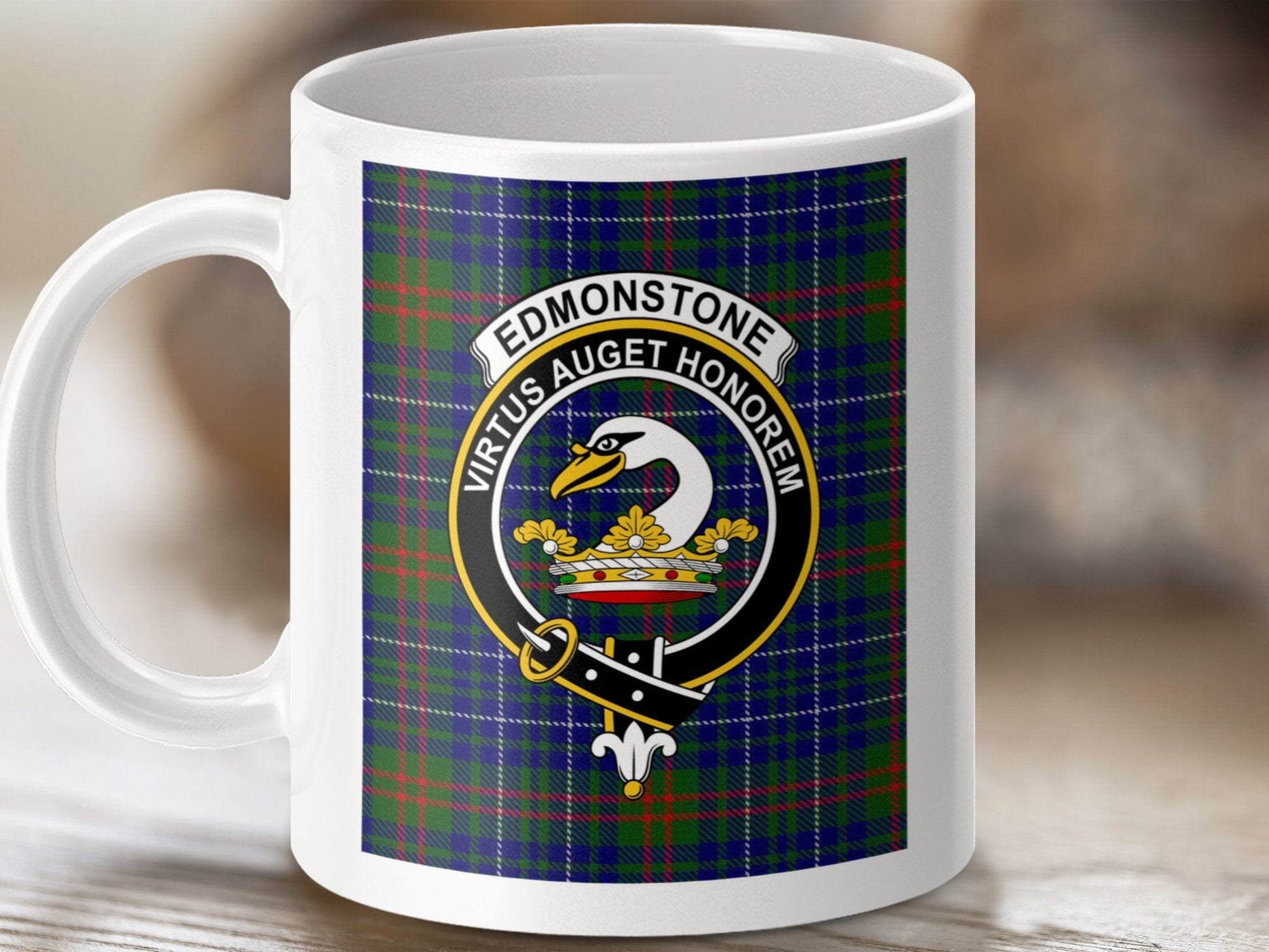 Physical Item Edmonstone Clan Scottish Tartan Crest Mug