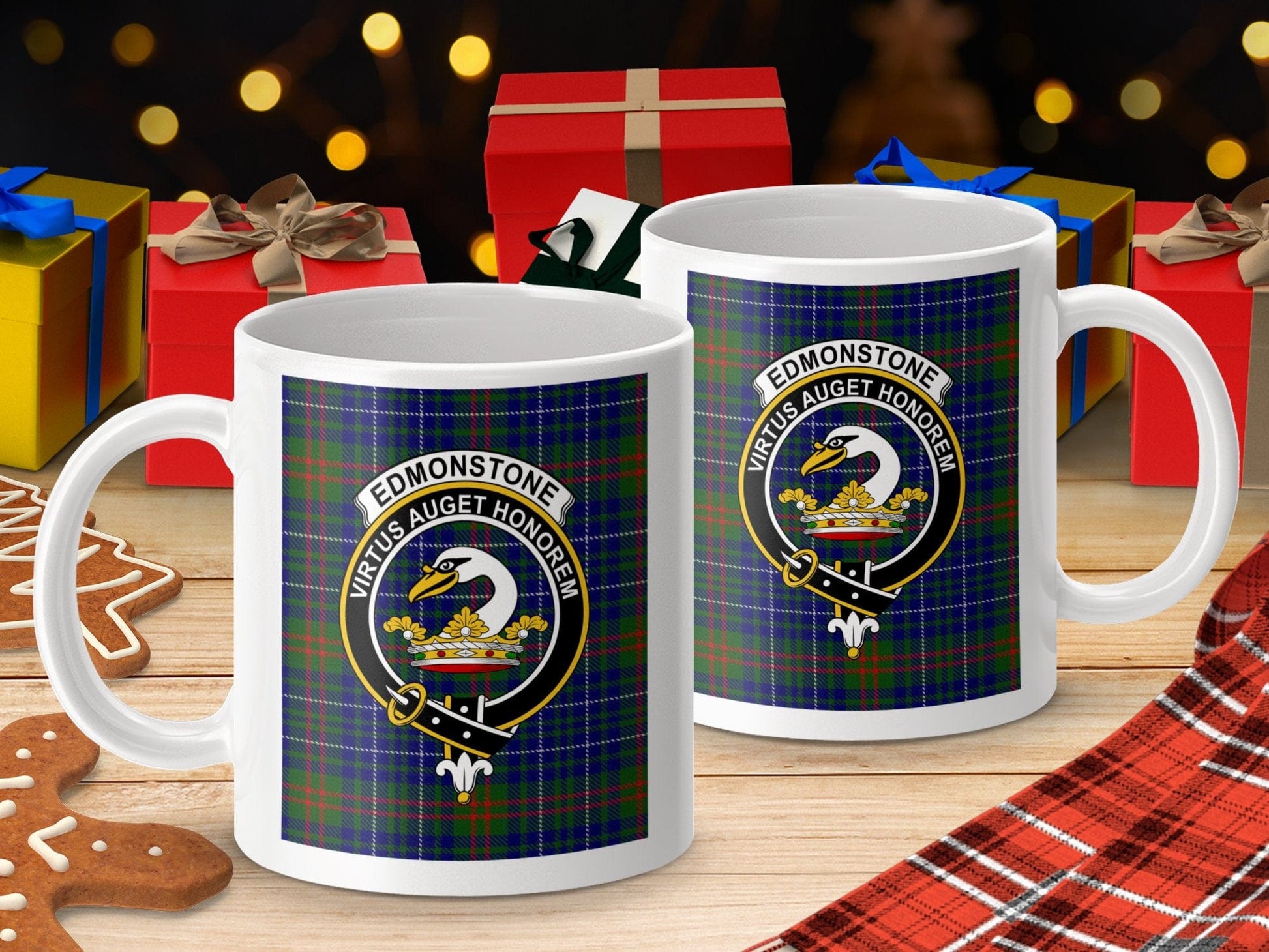 Physical Item Edmonstone Clan Scottish Tartan Crest Mug