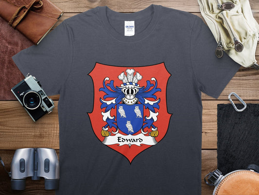 Physical Item Edward Coat of Arms Family Crest T-Shirt